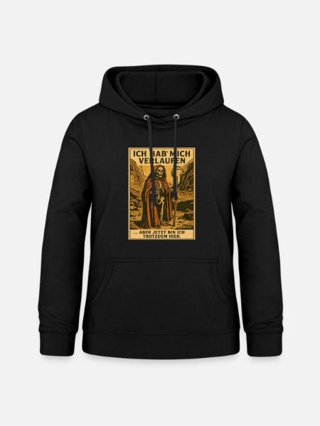 Sensemann hat sich verlaufen - Frauen Hoodie - Schwarz