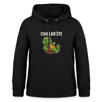 Chillkröte Schildkröte - Lustige Schildkröte - Frauen Hoodie - Schwarz - Vorne - AI Model Female 172 light (172cm)