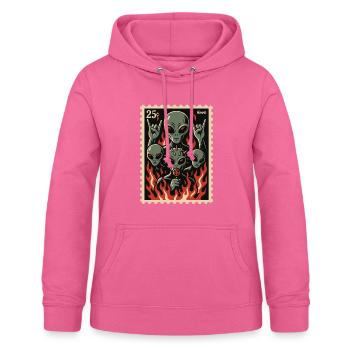 Aliens with mask and fire - Women's Hoodie - pink - Front - AI Model Female 172 light (172cm)