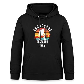 BOURGOGNE BIGFOOT RESEARCH TEAM - Sweat à capuche Femme - noir - Devant - AI Model Female 172 light (172cm)