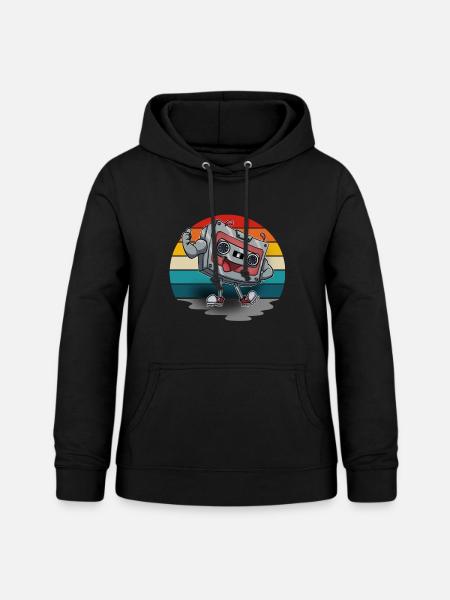 Kassette - Frauen Hoodie - Schwarz
