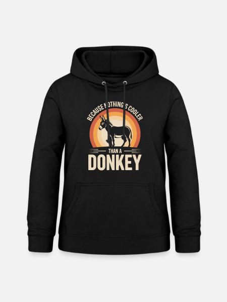 Esel Lustiger Spruch - Frauen Hoodie - Schwarz