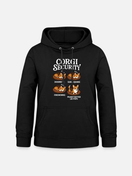 Corgi - Frauen Hoodie - Schwarz