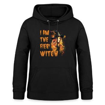 Gruselige Pin-up-hexe Halloween - Frauen Hoodie - Schwarz - Vorne - AI Model Female 172 light (172cm)