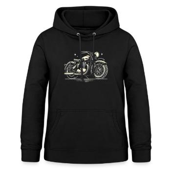 Vintage Motorrad Klassisches Design - Frauen Hoodie - Schwarz - Vorne - AI Model Female 172 light (172cm)