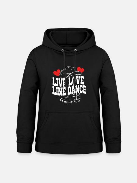 Line Dance - Frauen Hoodie - Schwarz