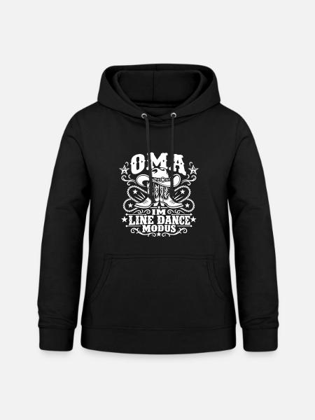 Oma im Line Dance Modus - Frauen Hoodie - Schwarz