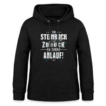 Steinbock Sternzeichen - Frauen Hoodie - Schwarz - Vorne - AI Model Female 172 light (172cm)