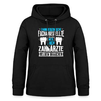 Zahnmedizinische Fachangestellte ZFA Geschenk - Frauen Hoodie - Schwarz - Vorne - AI Model Female 172 light (172cm)
