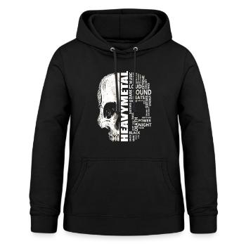 Heavy Metal Word Cloud - Frauen Hoodie - Schwarz - Vorne - AI Model Female 172 light (172cm)