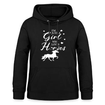 Islandpferd Tölt - Frauen Hoodie - Schwarz - Vorne - AI Model Female 172 light (172cm)