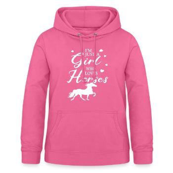 Islandpferd Tölt - Frauen Hoodie - Pink - Vorne - AI Model Female 172 light (172cm)