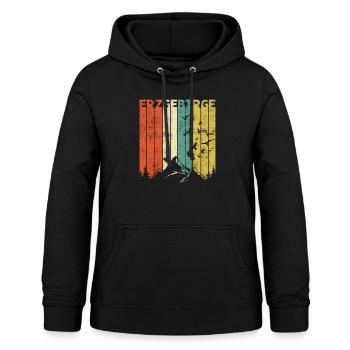 Retro Erzgebirge Sachsen Berge Wandern Geschenke - Frauen Hoodie - Schwarz - Vorne - AI Model Female 172 light (172cm)
