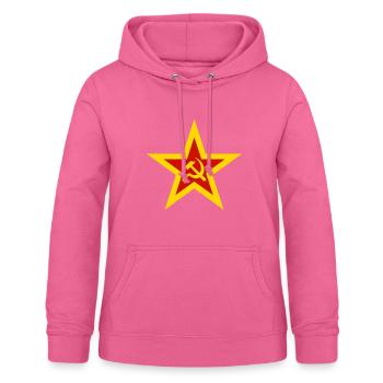 communisme - Sweat à capuche Femme - rose - Devant - AI Model Female 172 light (172cm)