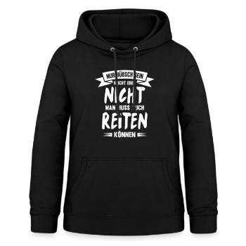 Reiterin Pferdespruch Lustiges Pferde Geschenk - Frauen Hoodie - Schwarz - Vorne - AI Model Female 172 light (172cm)