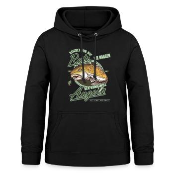 Geschenkidee für Angler - Frauen Hoodie - Schwarz - Vorne - AI Model Female 172 light (172cm)