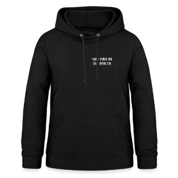 Kann Spuren von Sekt Enthalten Sektliebhaber Party - Frauen Hoodie - Schwarz - Vorne - AI Model Female 172 light (172cm)