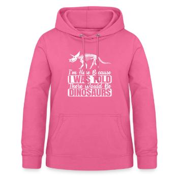 On m’a dit qu’il y aurait des dinosaures Dino Lover - Sweat à capuche Femme - rose - Devant - AI Model Female 172 light (172cm)