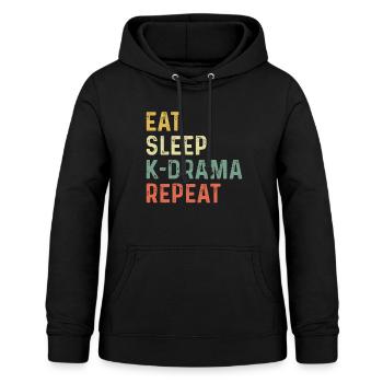 Kdrama K-Drama K Drama Seoul Kpop K-Pop Hallyu - Frauen Hoodie - Schwarz - Vorne - AI Model Female 172 light (172cm)