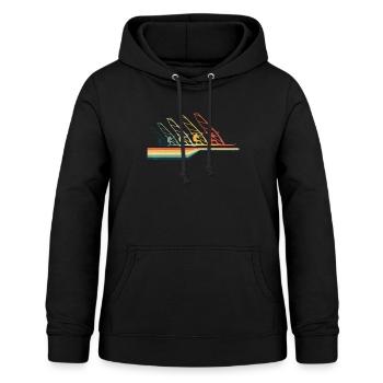 Windsurfen Wassersport Surfbrett Vintage - Frauen Hoodie - Schwarz - Vorne - AI Model Female 172 light (172cm)