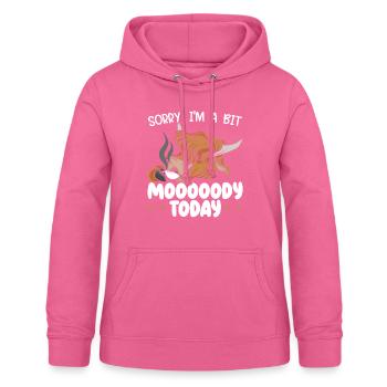 I'm A Bit Moody Today Scottist Highland Cow Lover - Women's Hoodie - pink - Front - AI Model Female 172 light (172cm)