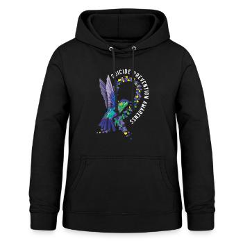 Suicide Prevention Awareness Mental Health - Women's Hoodie - black - Front - AI Model Female 172 light (172cm)