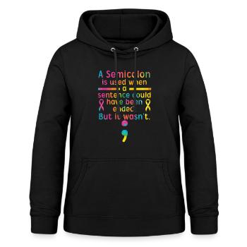 Suicide Prevention Awareness Mental Health - Women's Hoodie - black - Front - AI Model Female 172 light (172cm)