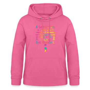 Sensibilisation à la prévention du suicide Santé mentale - Sweat à capuche Femme - rose - Devant - AI Model Female 172 light (172cm)