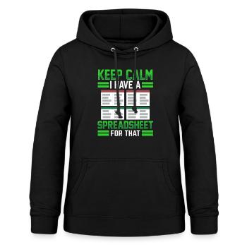 Ich Habe Ein Spreadsheet Dafür Tabelle Buchhalter - Frauen Hoodie - Schwarz - Vorne - AI Model Female 172 light (172cm)