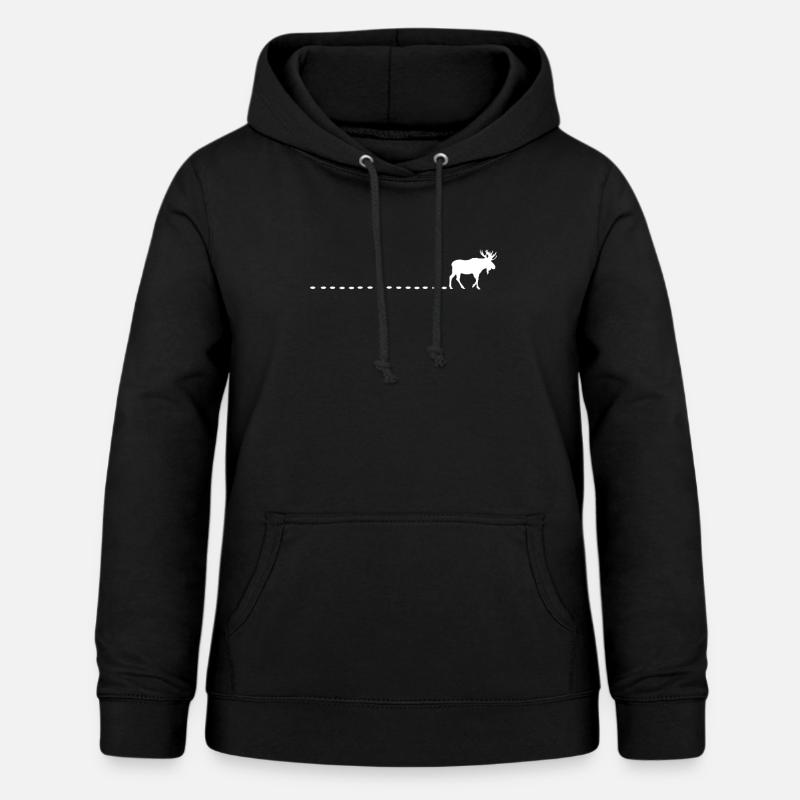 Moose Gift Idea Traces - Women's Hoodie - black