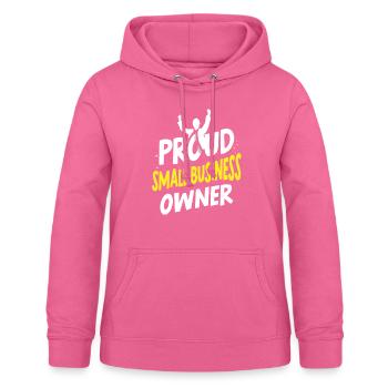 Fier propriétaire d’un fondateur de petite entreprise - Sweat à capuche Femme - rose - Devant - AI Model Female 172 light (172cm)