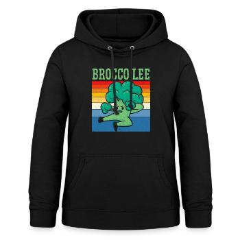 Brocco Lee Gemüse Vegetarisch Veganer Brokkoli - Frauen Hoodie - Schwarz - Vorne - AI Model Female 172 light (172cm)