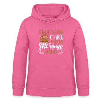 Chocolate Cake Makes Mondays Easier Choco Food - Women's Hoodie - pink - Front - AI Model Female 172 light (172cm)