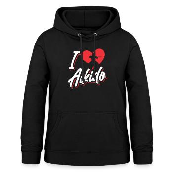 Ich Liebe Aikido Kämpfer Kampfkunst Kampfsport - Frauen Hoodie - Schwarz - Vorne - AI Model Female 172 light (172cm)