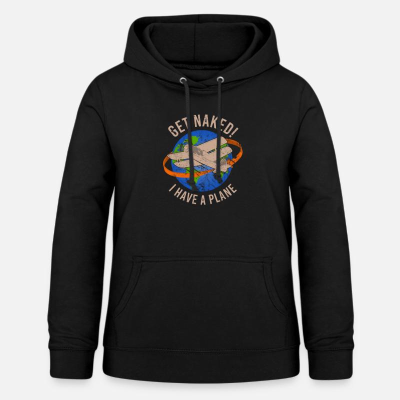 Jeu de mots d’aviation de pilote de ligne pour un pilote de compagnie - Sweat à capuche Femme - noir