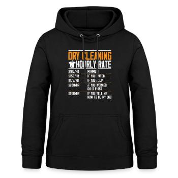 Chemische Reinigung Stundensatz Beruf Chemische Reinigung - Frauen Hoodie - Schwarz - Vorne - AI Model Female 172 light (172cm)