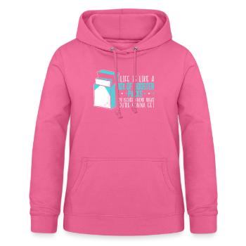 Livet er som en kasse med Booster Packs kortsamler - Dame hoodie - pink - Foran - AI Model Female 172 light (172cm)