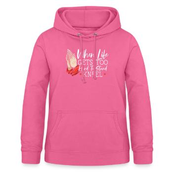 Bibelreligiöser Pastor Christlicher Gläubiger - Frauen Hoodie - Pink - Vorne - AI Model Female 172 light (172cm)