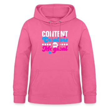 Les créateurs de contenu sont des vloggers magiques sur les réseaux sociaux - Sweat à capuche Femme - rose - Devant - AI Model Female 172 light (172cm)