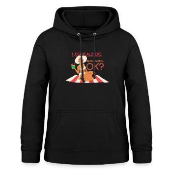 J’aime juste m’allonger sur la plage - Sweat à capuche Femme - noir - Devant - AI Model Female 172 light (172cm)