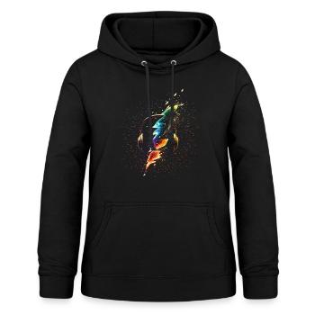 Neon DJ Rave Party - Frauen Hoodie - Schwarz - Vorne - AI Model Female 172 light (172cm)
