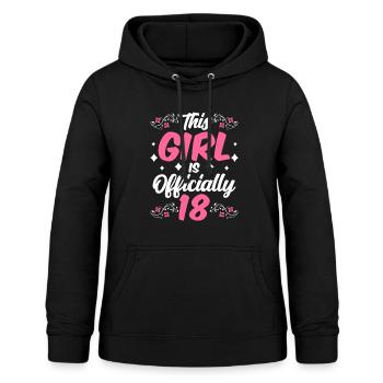 Dieses Mädchen Ist Offiziell 18 Feier Achtzehn - Frauen Hoodie - Schwarz - Vorne - AI Model Female 172 light (172cm)