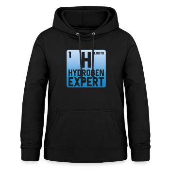 Hydrogen Expert Wasserstoff Energie Element - Frauen Hoodie - Schwarz - Vorne - AI Model Female 172 light (172cm)