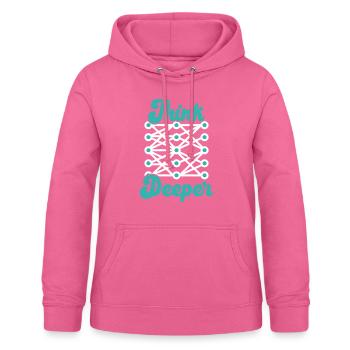 Denken Sie tiefer KI Robotik mit künstlicher Intelligenz - Frauen Hoodie - Pink - Vorne - AI Model Female 172 light (172cm)