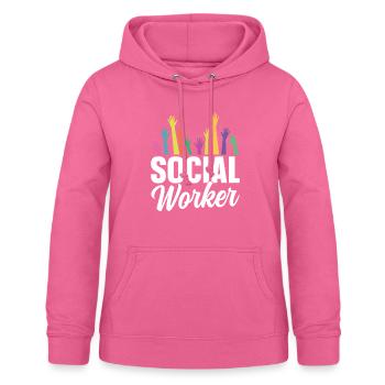 Sozialarbeiterin Sozialarbeit Sozialarbeiter Beruf - Frauen Hoodie - Pink - Vorne - AI Model Female 172 light (172cm)