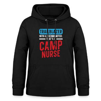 Camp Nurse Camping Nursing Registered Nurse Camper - Sweat à capuche Femme - noir - Devant - AI Model Female 172 light (172cm)