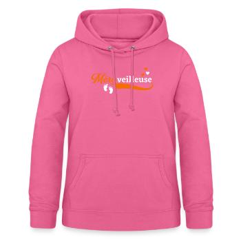 Mère-veilleuse pour des mamans merveilleuses orang - Sweat à capuche Femme - rose - Devant - AI Model Female 172 light (172cm)