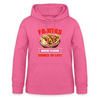 Fajita Tex-Mex Küche Essen Feinschmecker Texas Mexikanisch - Frauen Hoodie - Pink - Vorne - AI Model Female 172 light (172cm)