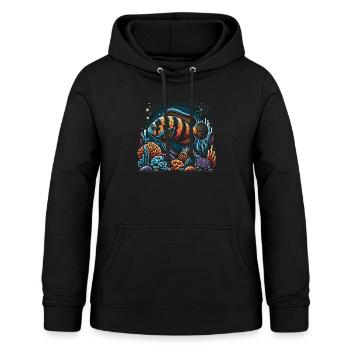 Oscar Fischliebhaber Süßwasser-Aquaristik - Frauen Hoodie - Schwarz - Vorne - AI Model Female 172 light (172cm)