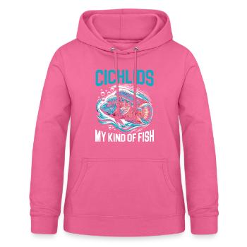 Buntbarsch-Fischliebhaber Süßwasser-Aquaristik - Frauen Hoodie - Pink - Vorne - AI Model Female 172 light (172cm)